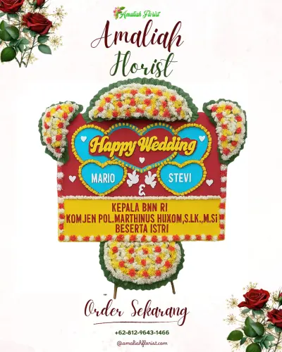 Karangan Papan Bunga Pernikahan di Segeran Lor